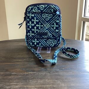 Vera Bradley Cuban Tiles Blue and Green Crossbody Bag